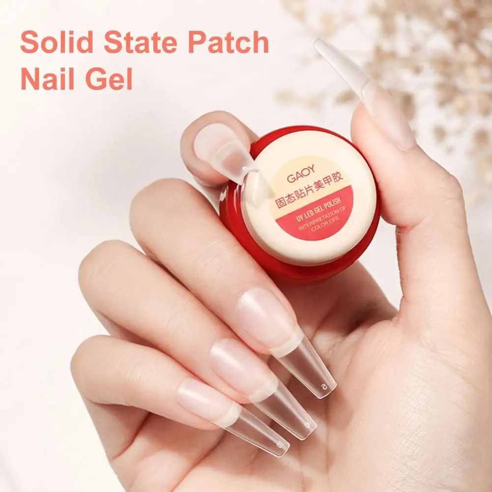 

Solid Nail Adhesive Fashion No Air Bubble Strong Solidity Artificial Fake Tips Paste Nail Extension Gel for Nail Salon