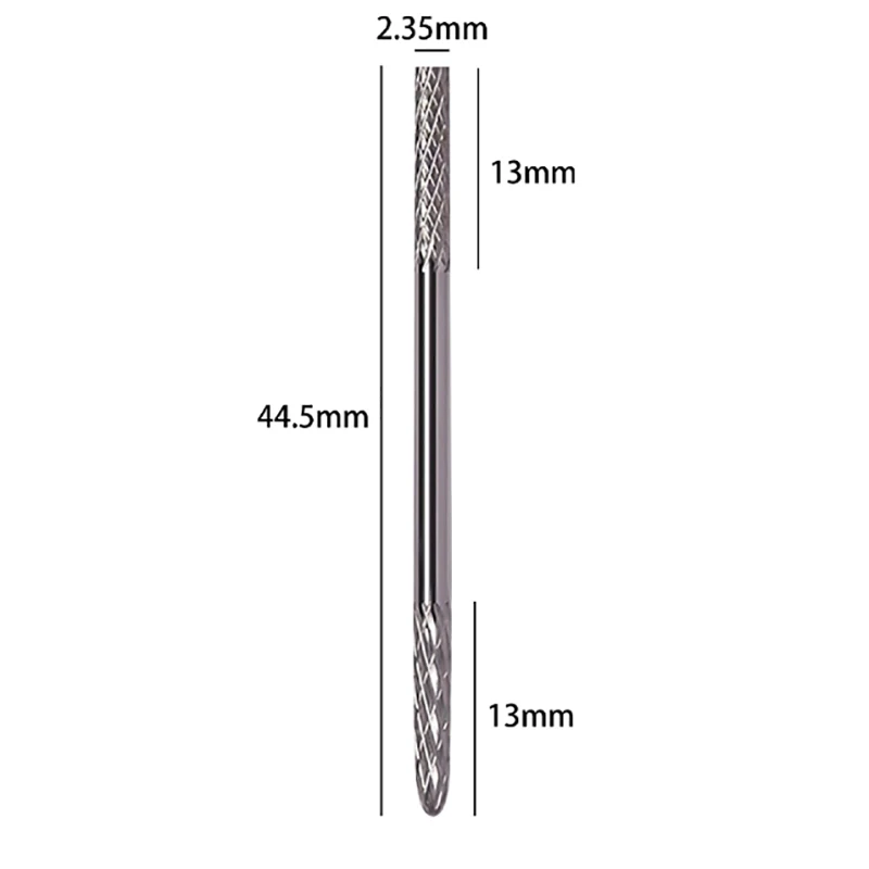 Foret à ongles en tungstène à double tête 2 en 1, fraise pour lime à ongles, dissolvant de vernis gel, outils de manucure électriques