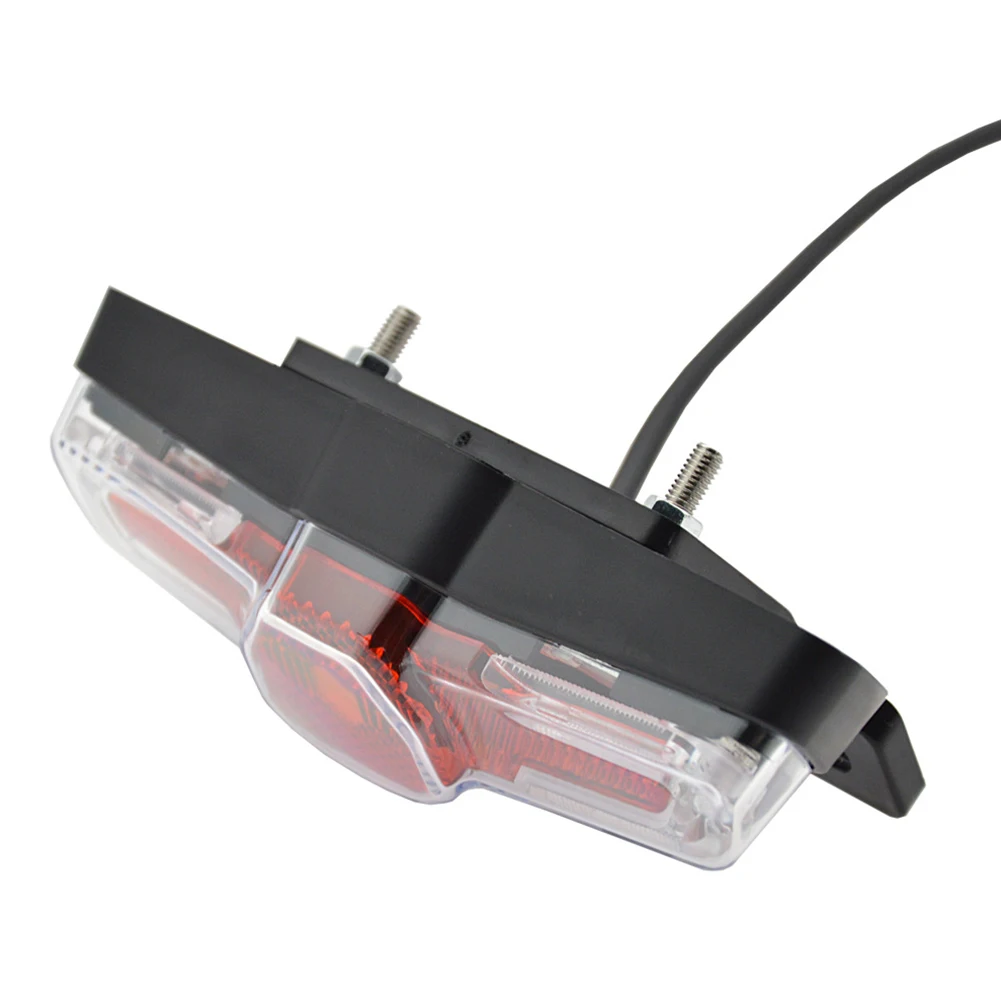 LED Electric Bicycle Tail Light High-Brightness Safety Warning Rear Lamp Easy Installation for 36V 48V Electric Bike