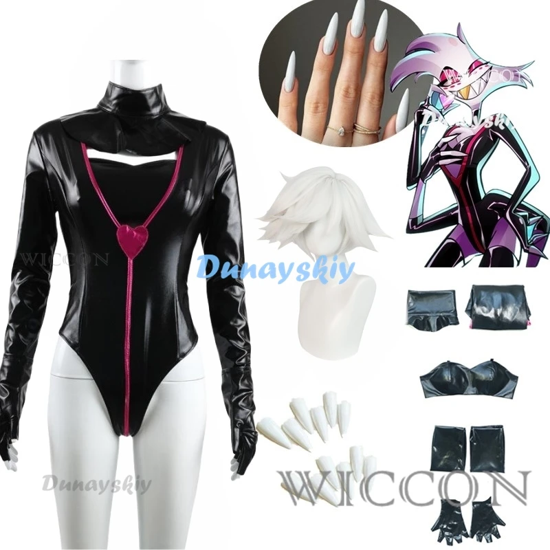 Anime Angel Dust Cosplay Costume Sexy Bodysuits Fancy Outfit Girl Halloween Birthday Party Uniform Suit for Women