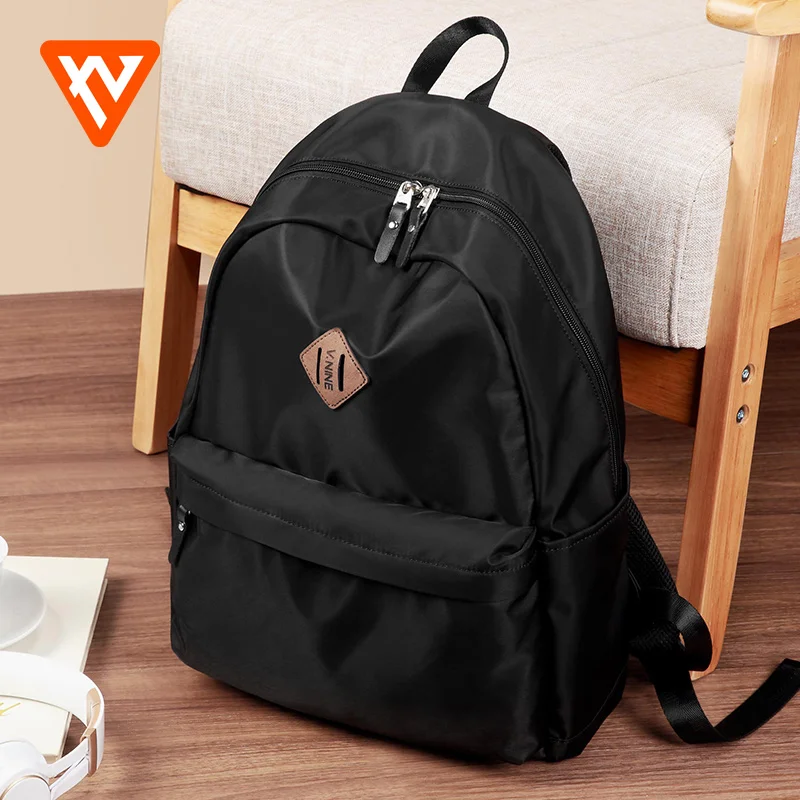 VNINE-mochila para estudiante de secundaria para hombre y mujer, morral sencillo, ligero, de gran capacidad para ordenador