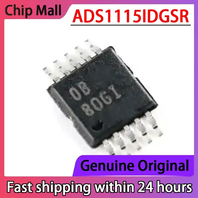 

1PCS New Original ADS1115IDGSR ADS1115 Screen Printed BOGI B0GI 16 Bit Analog-to-digital Converter VSSOP10
