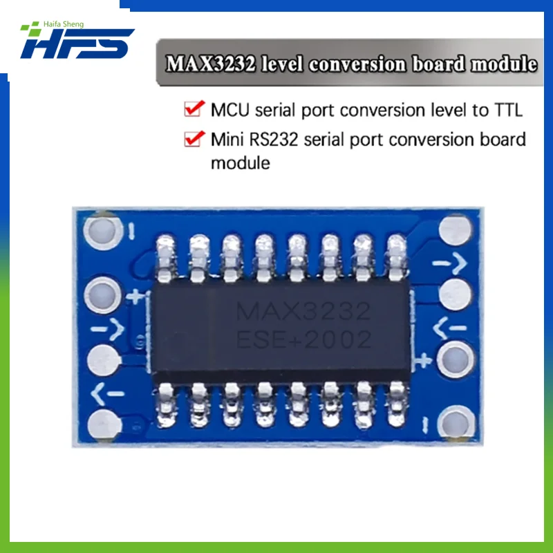 

10PCS The mini RS232 MAX3232 turn TTL level conversion board serial conversion module.We are the manufacturer