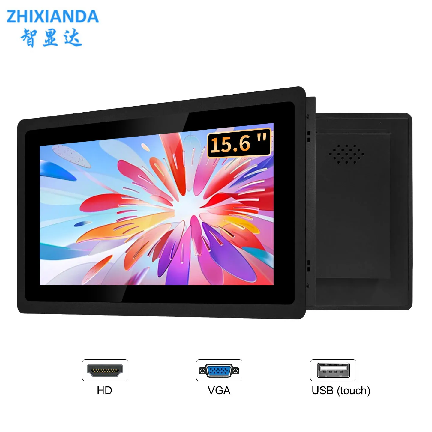 

Новый стиль, 15,6-дюймовый ЖК-дисплей 1920*1080, 10-точечный сенсорный плоский экран, водонепроницаемый настенный монитор VESA со встроенным интерфейсом HD/VGA