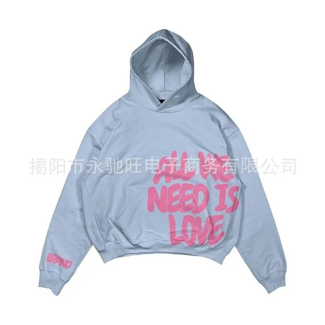 

High Street Casual Letter Print Hoodie Gothic Hip-Hop Loose Hoodie Popular Couple Y2K Clothing
