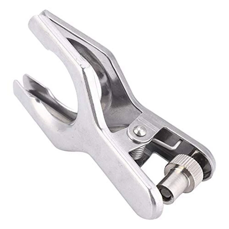 Hot-A39R-6PCS Lab Clamp,สแตนเลสสตีลPinch Clampผู้ถือบีกเกอร์ขวดClampโลหะLab ClampทรงกลมJoint Clamp