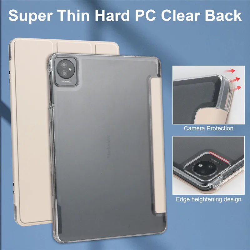 

Чехол для Blackview Tab 8 7, Wi-Fi 10,1 дюйма, роскошный прозрачный магнитный чехол-планшет с задней панелью для Blackview Tab 7, чехол с Wi-Fi