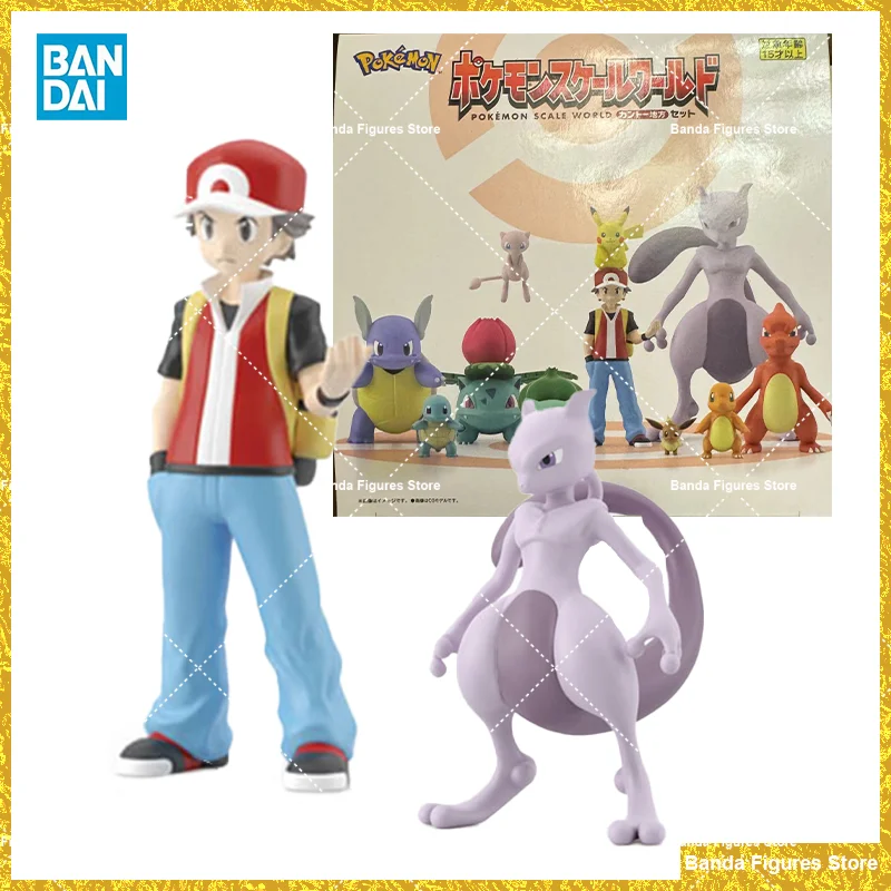 Original Bandai Pokemon Scale World Kanto Region Set Ash Ketchum Pikachu Charmeleon Bulbasaur In Stock Anime Action Model