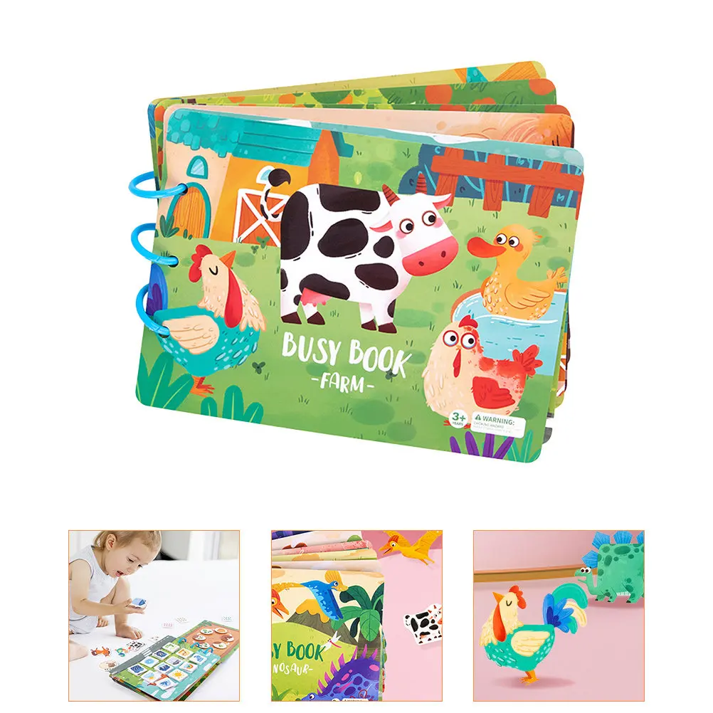 busy-book-cartoon-sticker-book-creative-cognition-learning-book-enlightenment-book-for-children-preschool-learning-activities