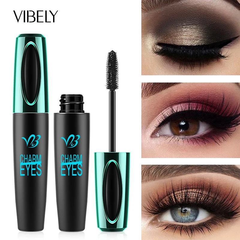 

4d Silk Fiber Mascara Waterproof LongLasting Eyelashes Extension Lengthening Curling Mascara Extra Volume Eye Makeup VIBELY