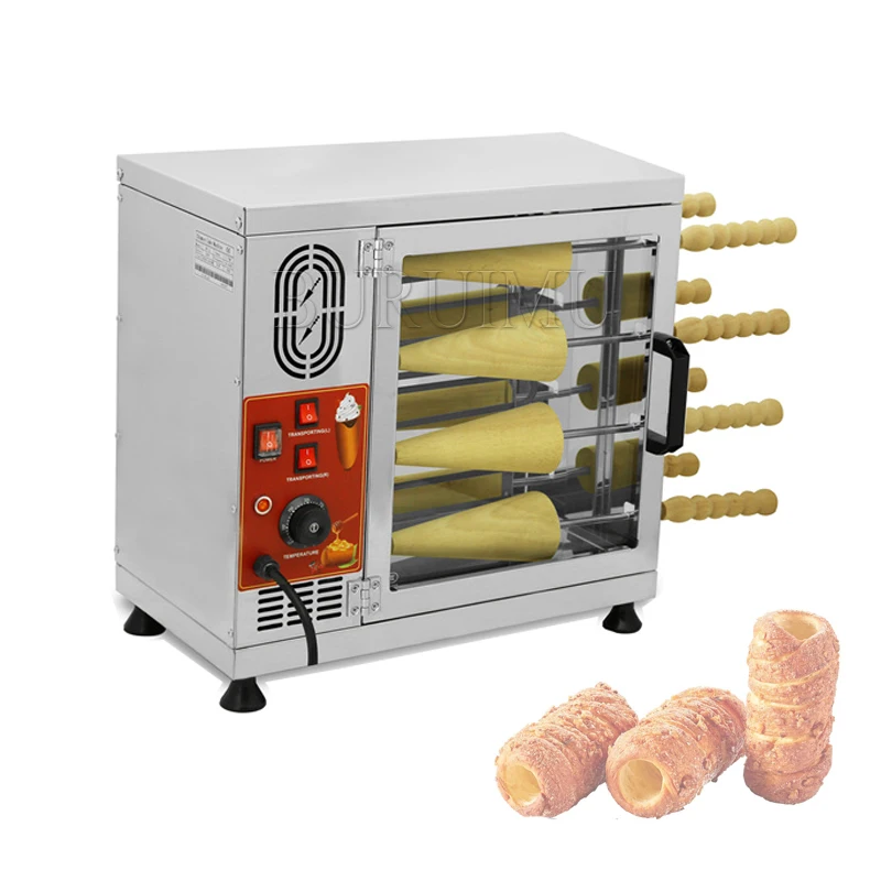 Hungarian Hollow Chimney Roll Cake Machine Prague Chimney Bread Maker Desktop Ice Cream Chimney Roll Oven