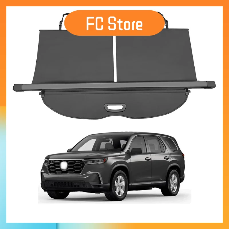 

Retractable Cargo Cover For Honda Pilot 2023 2024 Security Shade Shield Tonneau Cover Rear Trunk Cover Anti-Peeping Luggage