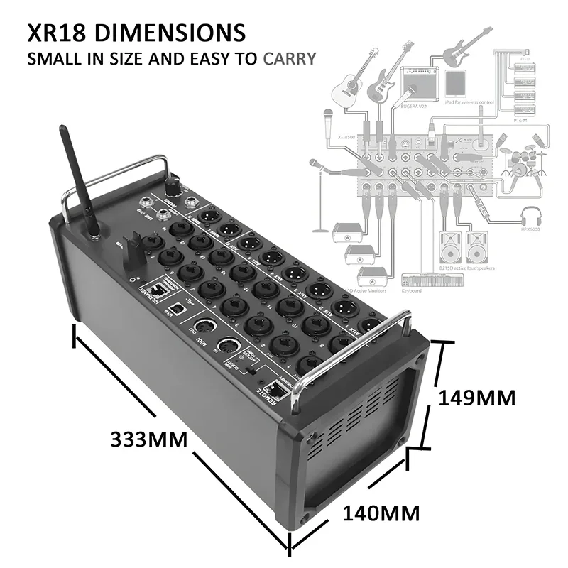 XR18 Router Wi-Fi trimodale integrato Mixer audio Mixer digitale da palco