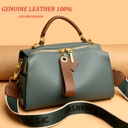 High Quality Solid Color Leather Shoulder Crossbody Bag For Women 2024 Luxury Women's Handbag Designer Female Messenger Tote Sac