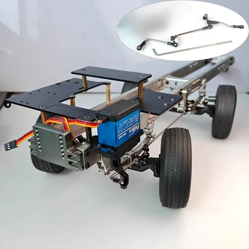 1 مجموعة المعادن محاكاة الطابق الثاني مجلس التوجيه رافعة مجموعة ل 1/14 تاميا مركبة يتم التحكم بها عن بُعد سيارة سكانيا فولفو بنز لتقوم بها بنفسك أجزاء اللعب