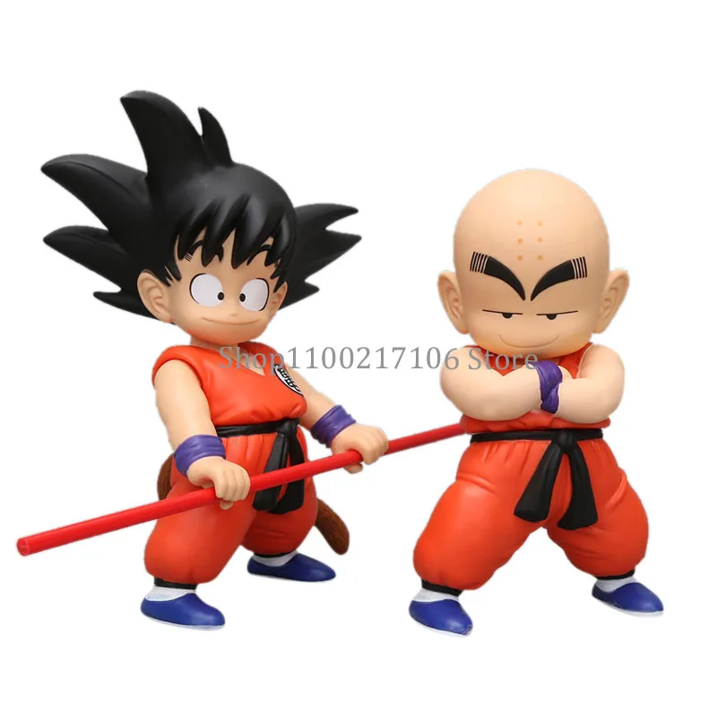 20cm Dragon Ball Z Child Goku Krillin Anime Figure Kawaii Cute Monkey King Action Figurine Pvc Statue Model Toy Gifts