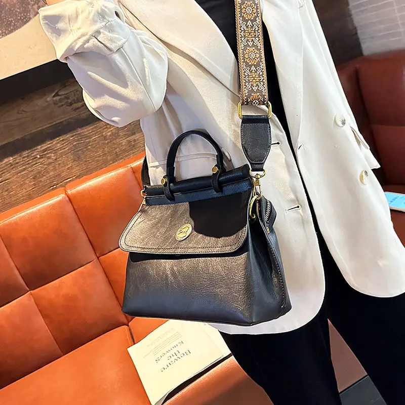 Original Designer Brand Bolsas Femininas Fashion New Leather Shoulder Crossbody Casual Cowhide Bags for Women Hot Selling