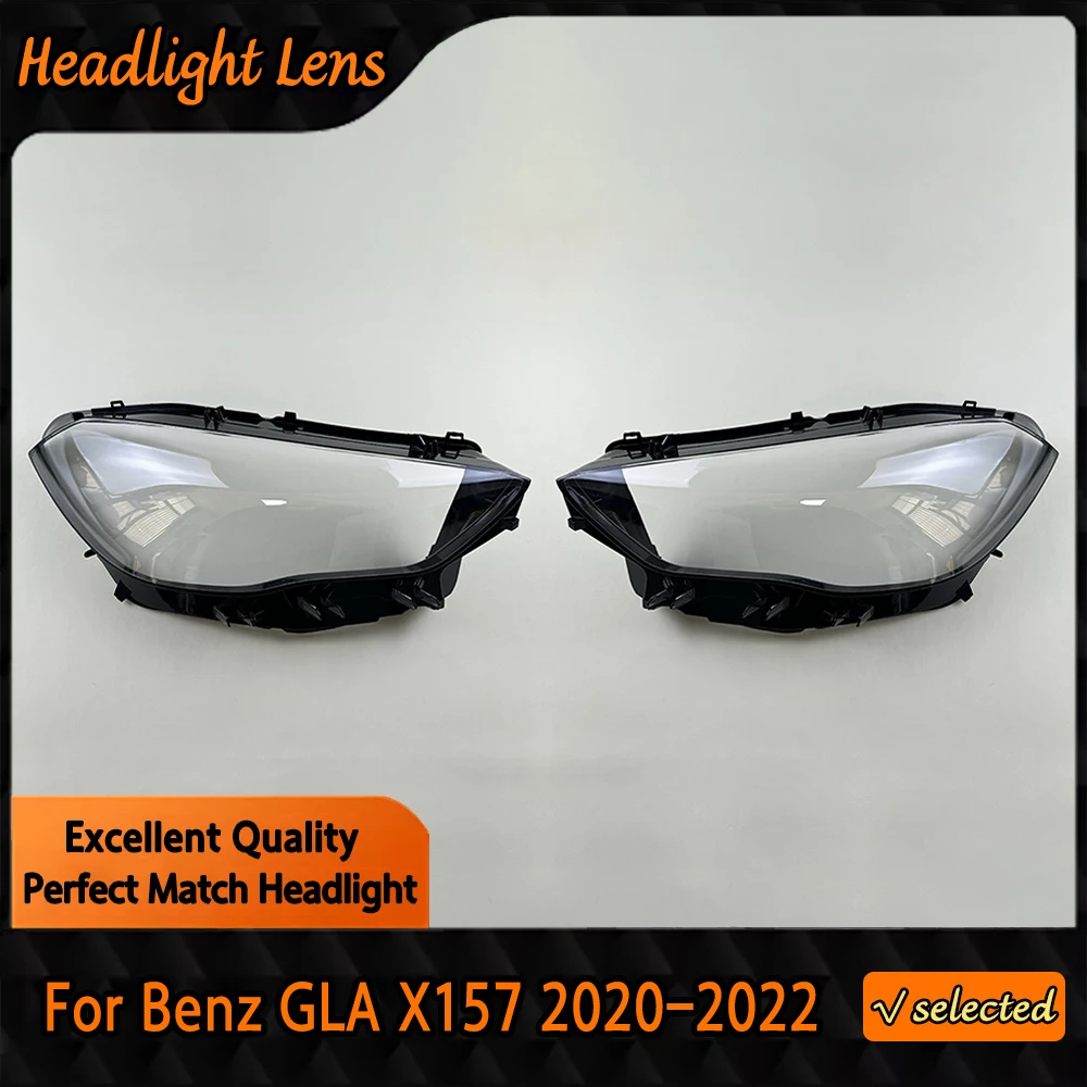 

For Benz GLA X157 GLA180 GLA200 2020 2021 2022 Front Headlamp Cover Headlight Lens Shell Plexiglass Replace Original Lampshade