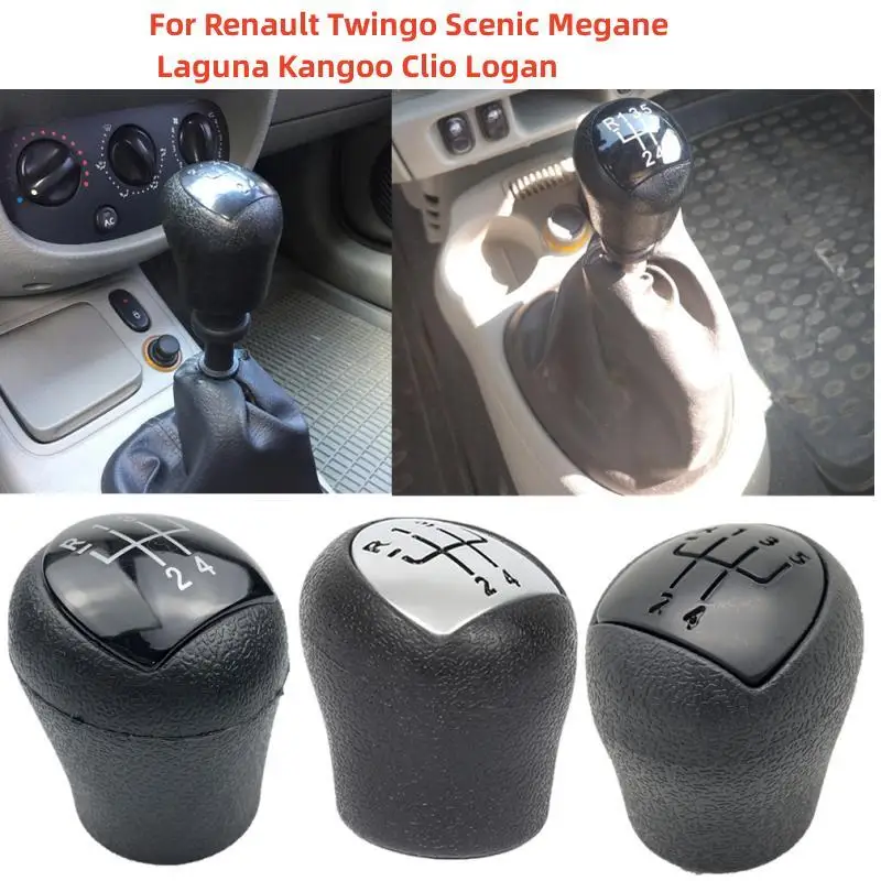 5 velocidade estilo do carro acessórios botão de mudança de engrenagem do carro alavanca shifter cabeça para renault twingo cênico megane laguna kangoo clio logan