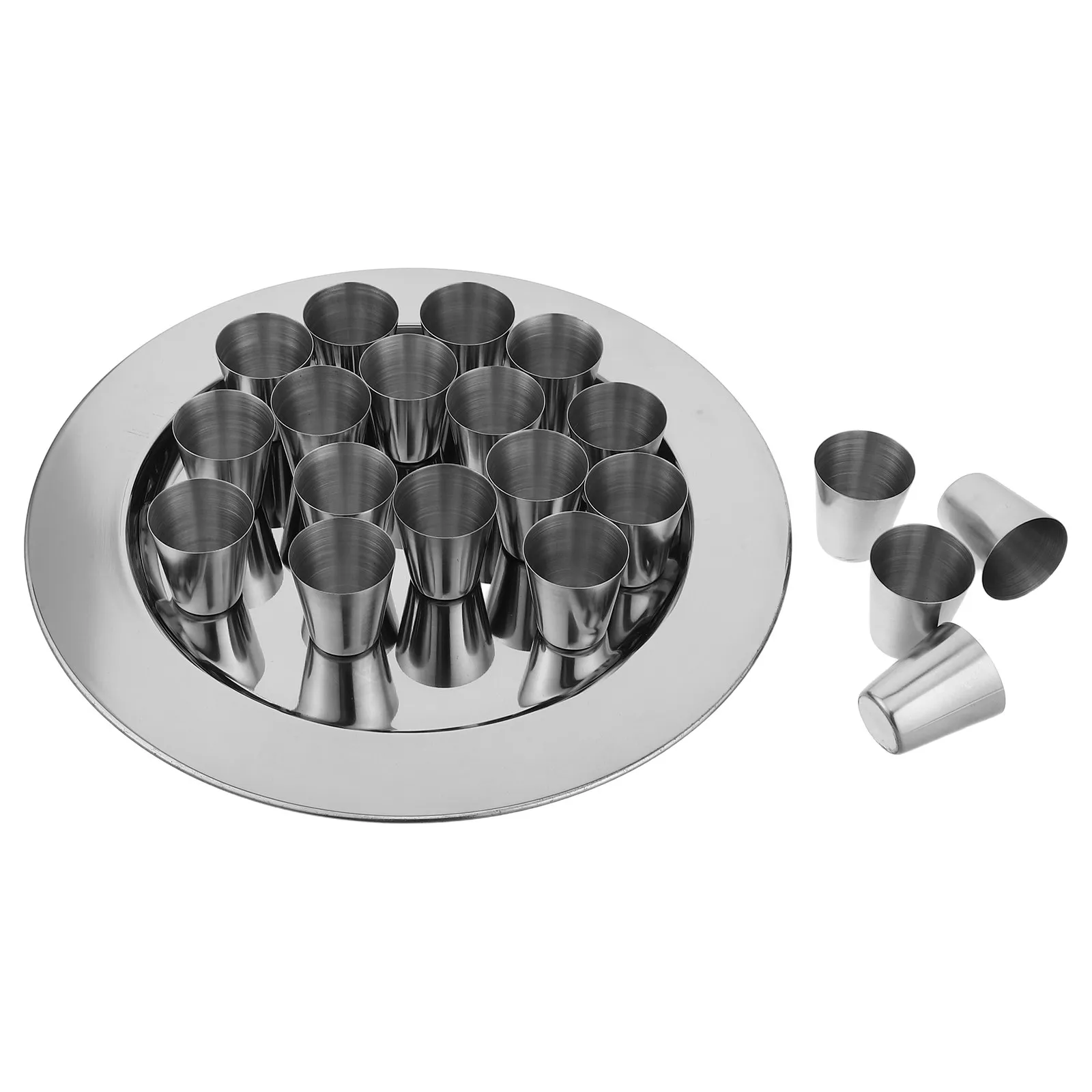 

1Set Stainless Steel Communion Cups Stackable Holy Chalice for Church Worship Services Metal Ritual Drinking Glasses Church