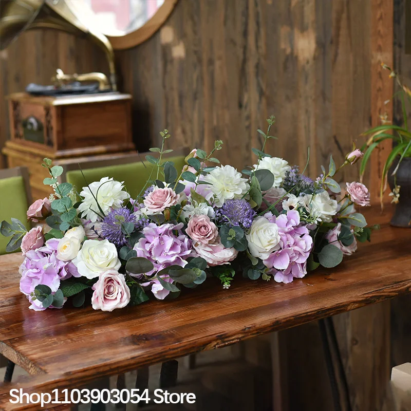 5D Rot-Gelbe Rosen-Kalla-Lilien Tischdekoration Künstliches Blumenarrangement Hochzeit Bankett Europäische Esstisch-Blumendekoration – Detail 3