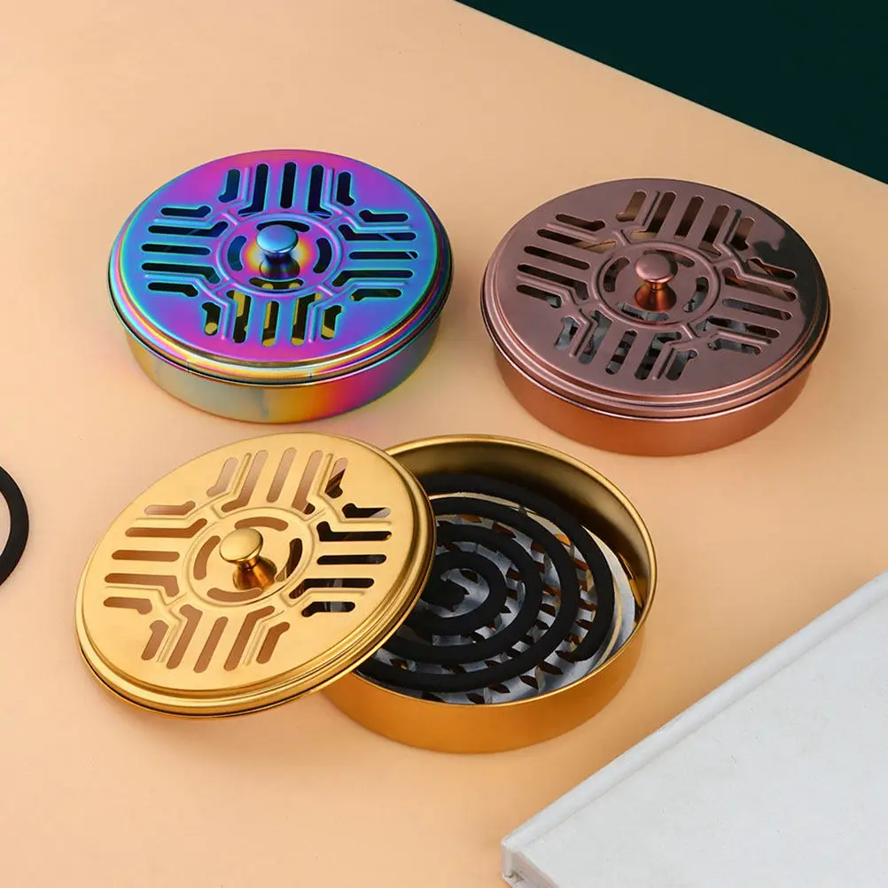

Holder Cover Hollow Stainless Lid Safe Incense Burner Lid Hollow Design for Living Room Bedroom Patio