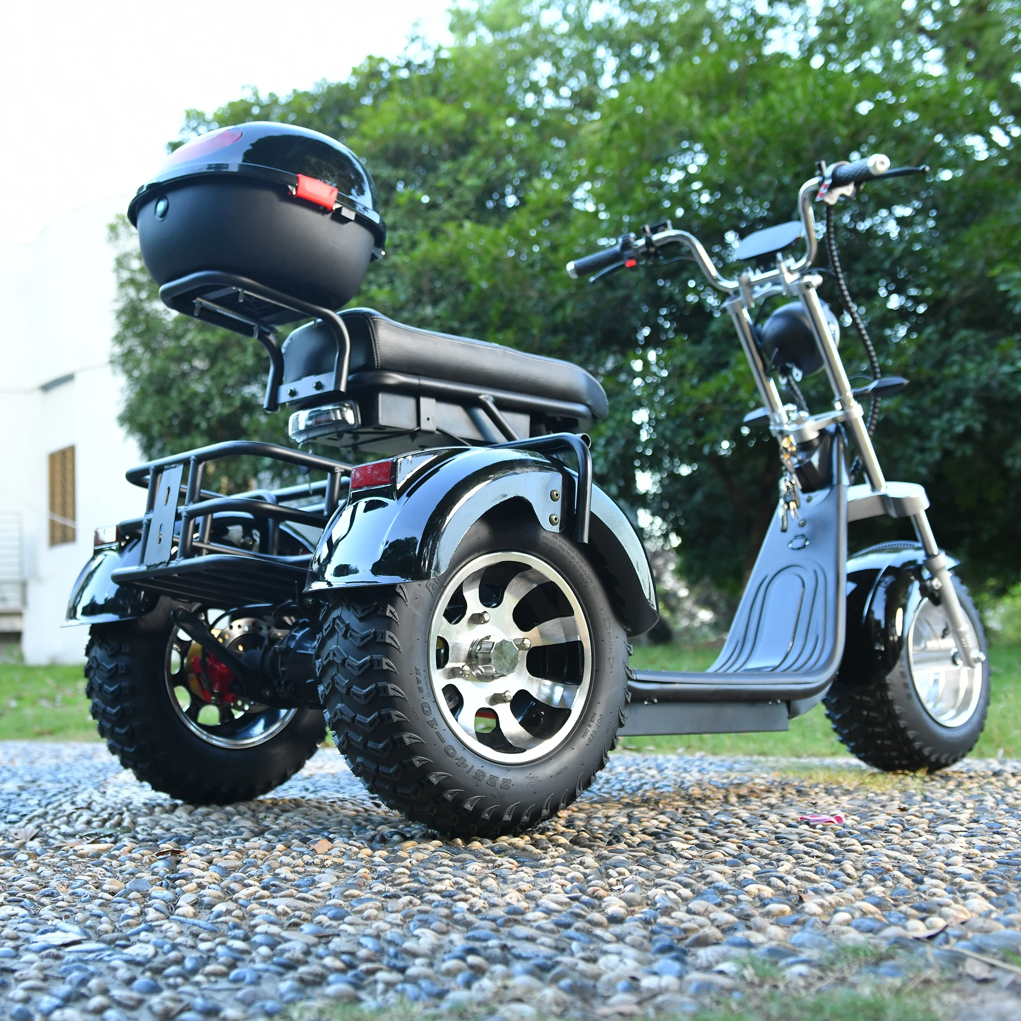 EEC COC Adult Electric 3 Wheel Scooter 2000W Motor Max Speed 40-45KM/H Max Load 250KG 18 Inch Off road Fat Tire Electric Scooter