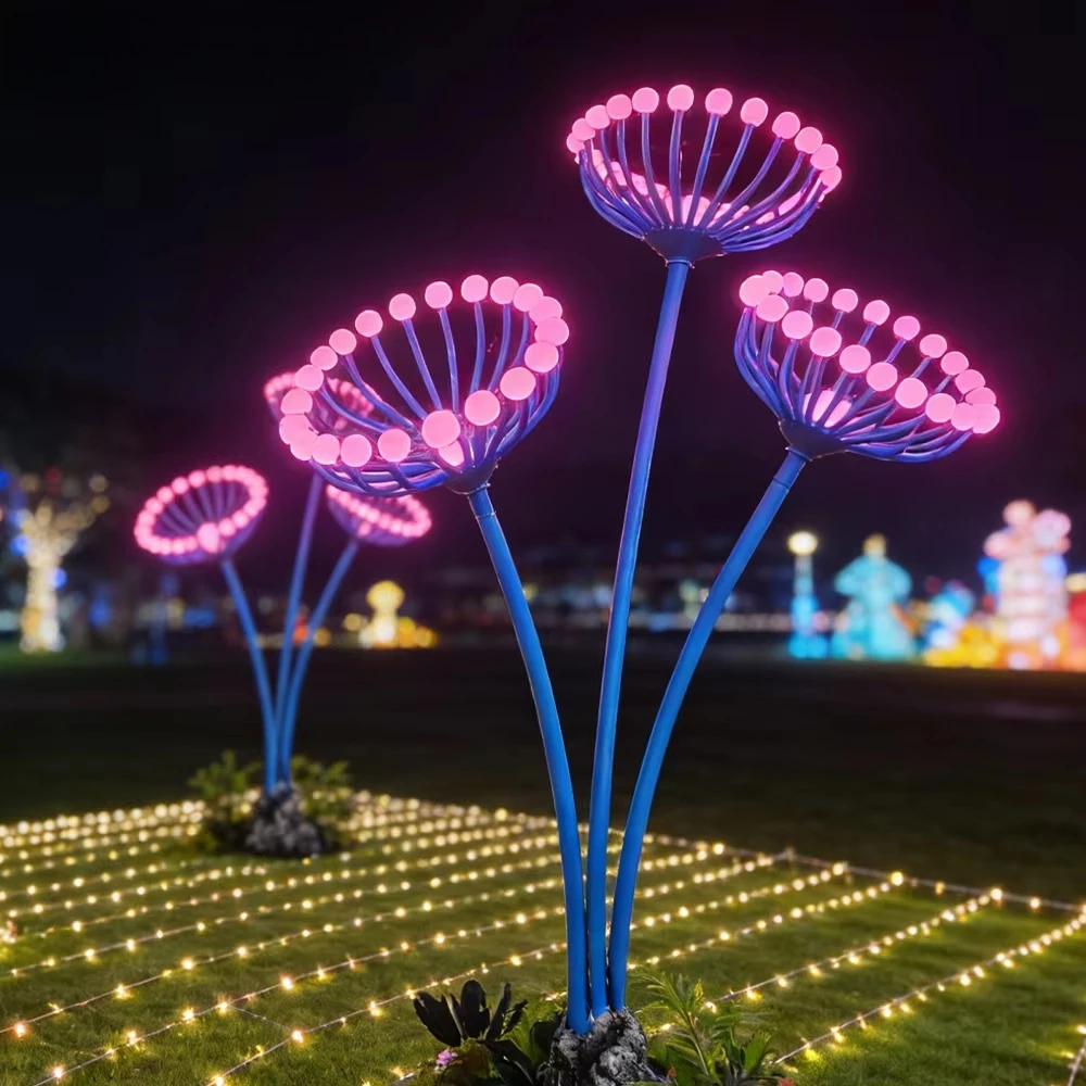 2026 New LED Dandelion Landscape Light Captivating Outdoor for Amusement Parks Resorts Themed Exhibitions Commercial Venues