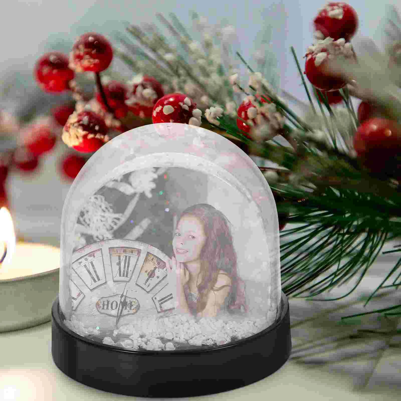 Snow Globe for Picture Display Mini Photo Snow Globe Sublimation Snow Globe Photo Frame plastic snow globe