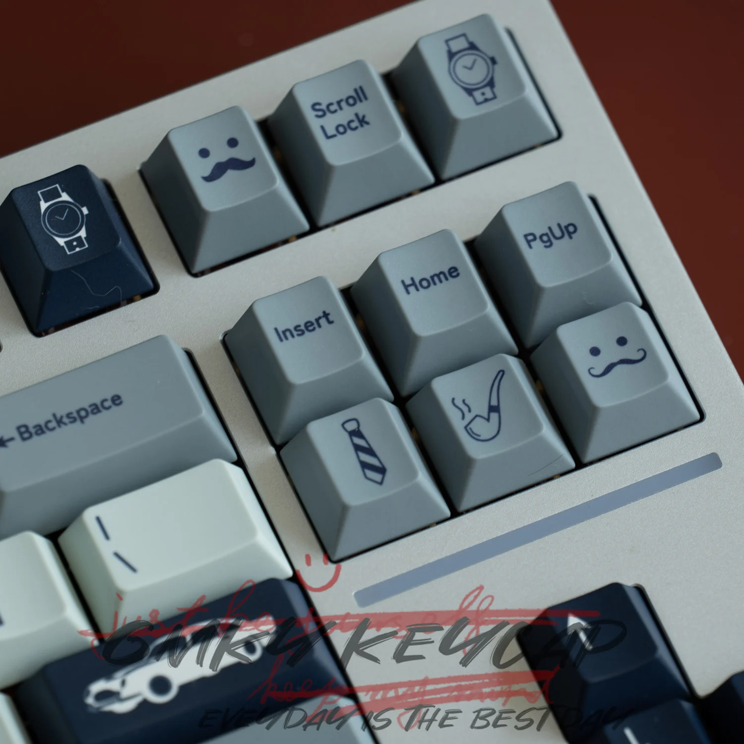 Imagem -02 - Gmky-cavalheiro Keycaps Cereja Pbt Corante-subção Perfil para Teclado Gaming Mecânica