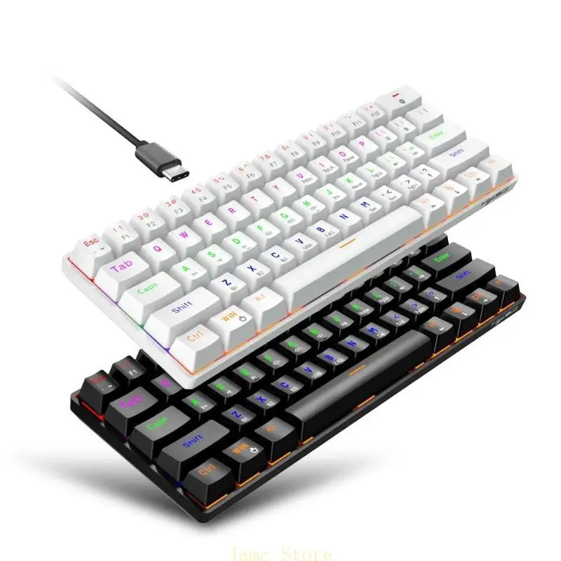 

LX0B 61 клавиши маленькая портативная механическая игровая клавиатура