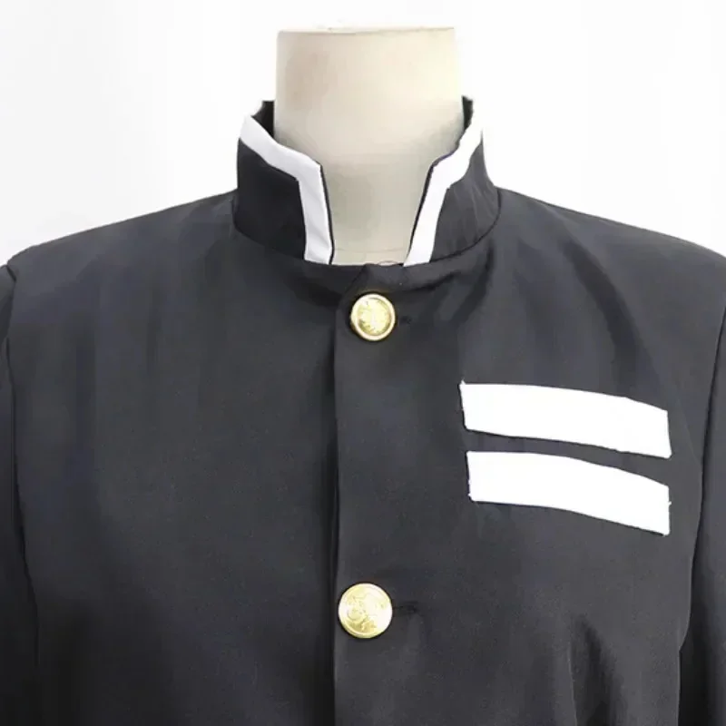 Anime Demon Slayers Kimetsu no Yaiba Costume Cosplay Top Giacca Pantaloni Nero Uniforme della squadra Abiti unisex di Halloween