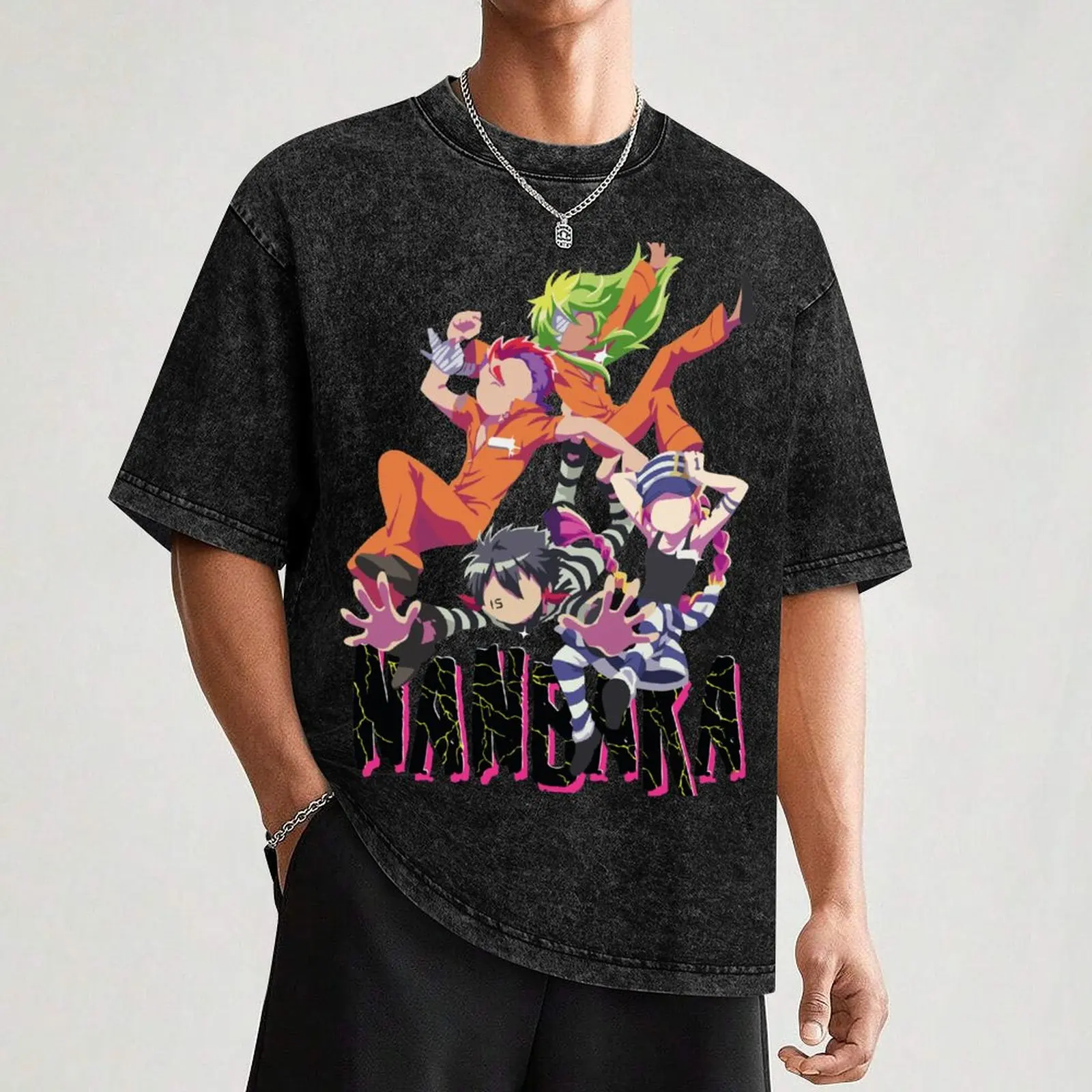 Nanbaka T-Shirt Work Short Sleeve Cotton Top