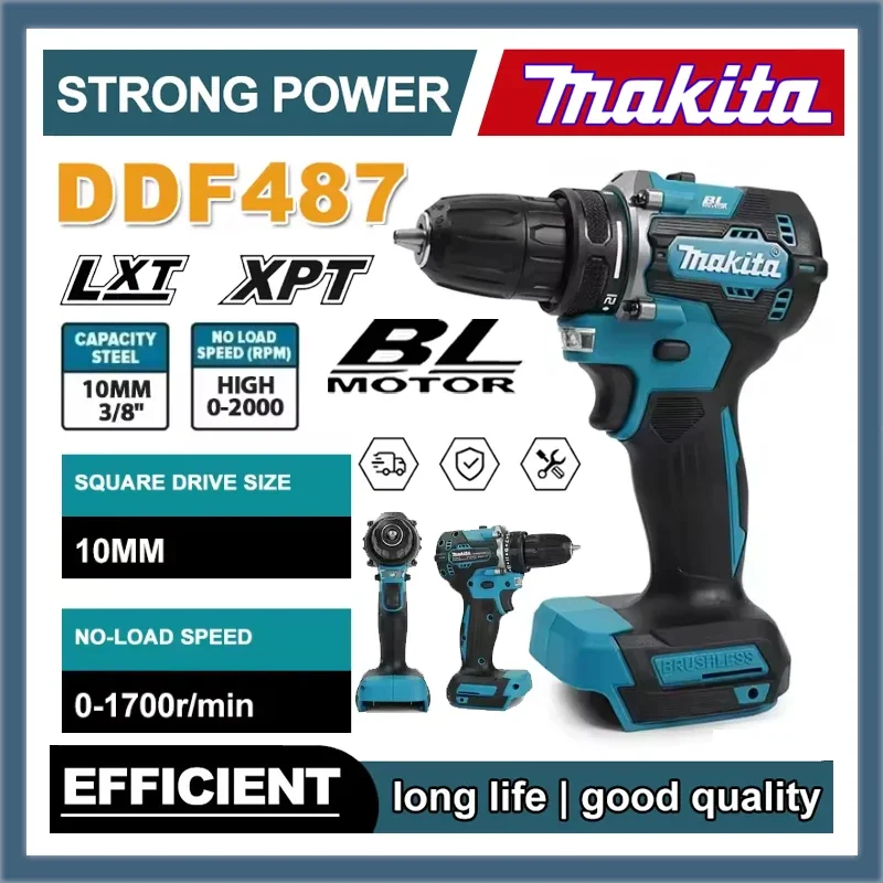 

Makita DDF487 18V Brushless Electric Drill, Suitable for Five-rope Impact Drill of Decoration Team, Uses 18V Makita Battery
