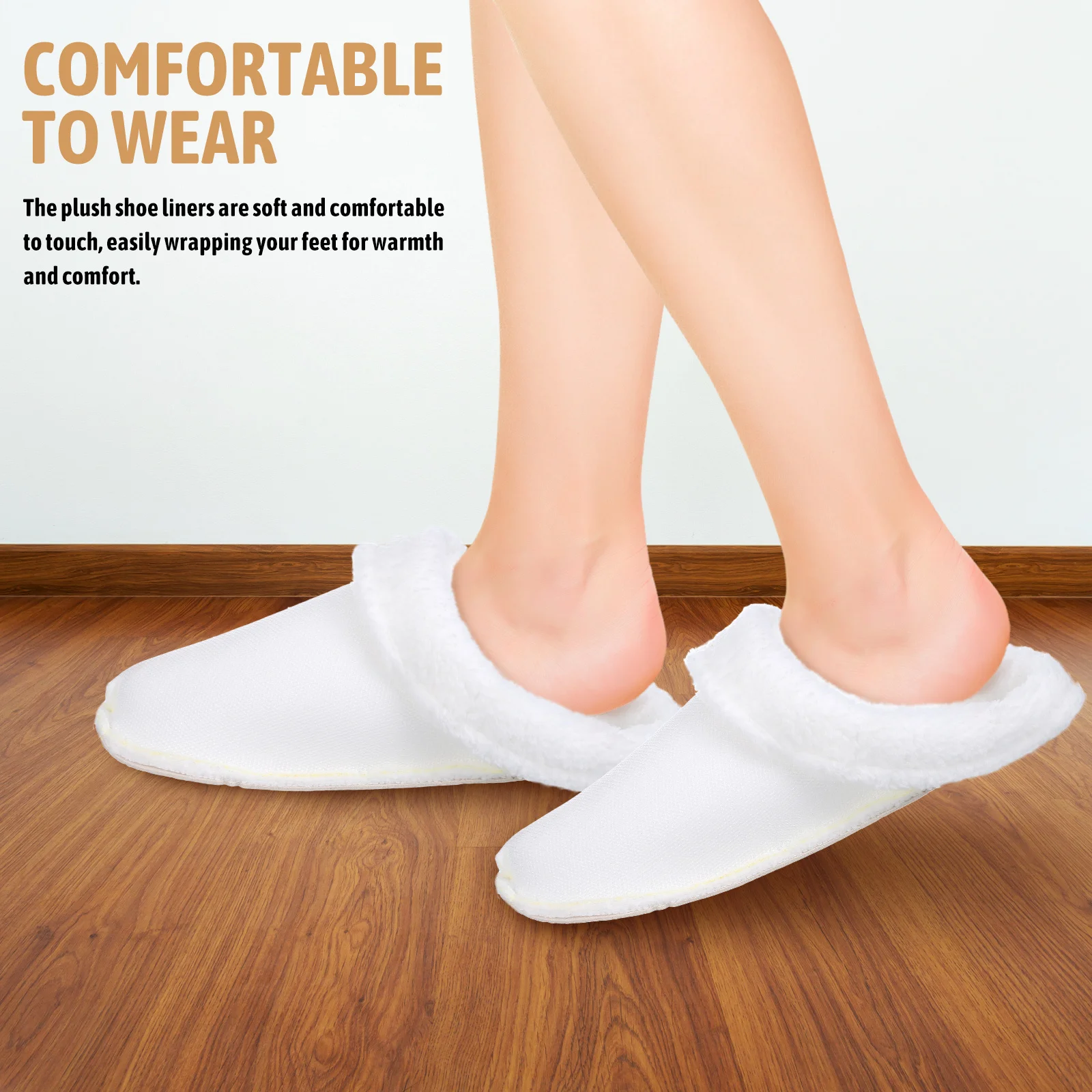 للنساء إدراج للأحذية إدراج انفصال قابل للغسل القدم النعال بطانة تدفئة الشتاء إكسسوارات الأحذية #5