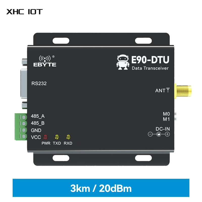 

433MHz LoRa Wireless Transceiver 20dBm RS232 RS485 XHCIOT E90-DTU(433L20)-V8 Long Range PLC Transceiver Receiver Radio Modem