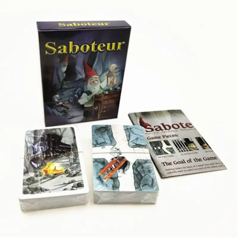 Saboteur Board Game Cards Family Party Travel Game Saboteur Card Game Full English Dwarf Miner Board Cards