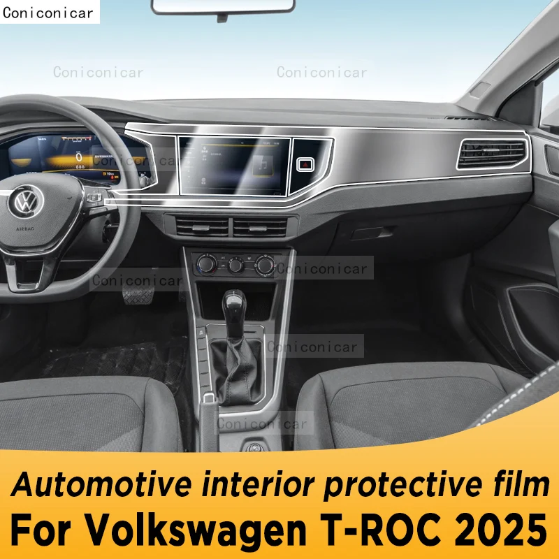 

Для Volkswagen T-ROC 2025 Панель Навигации Автомобильный Интерьер Экран ТПУ Защитная пленка Крышка Наклейка против царапин