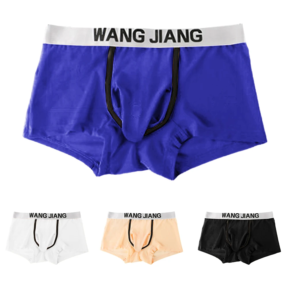 Elephant Nose Mens Sexy Boxer Shorts Low Wais Stretchy Briefs Breathable U-Bulge Cup Pouch Boxers Underwear JJ Sleeve