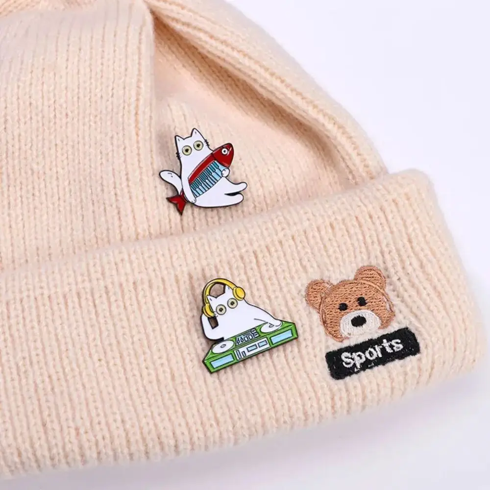 Temperament Accordion Cat-shape Brooch Violin Guitar Women Suit Lapel Pins Funny Creative Music Cat Badges Gift - view 5