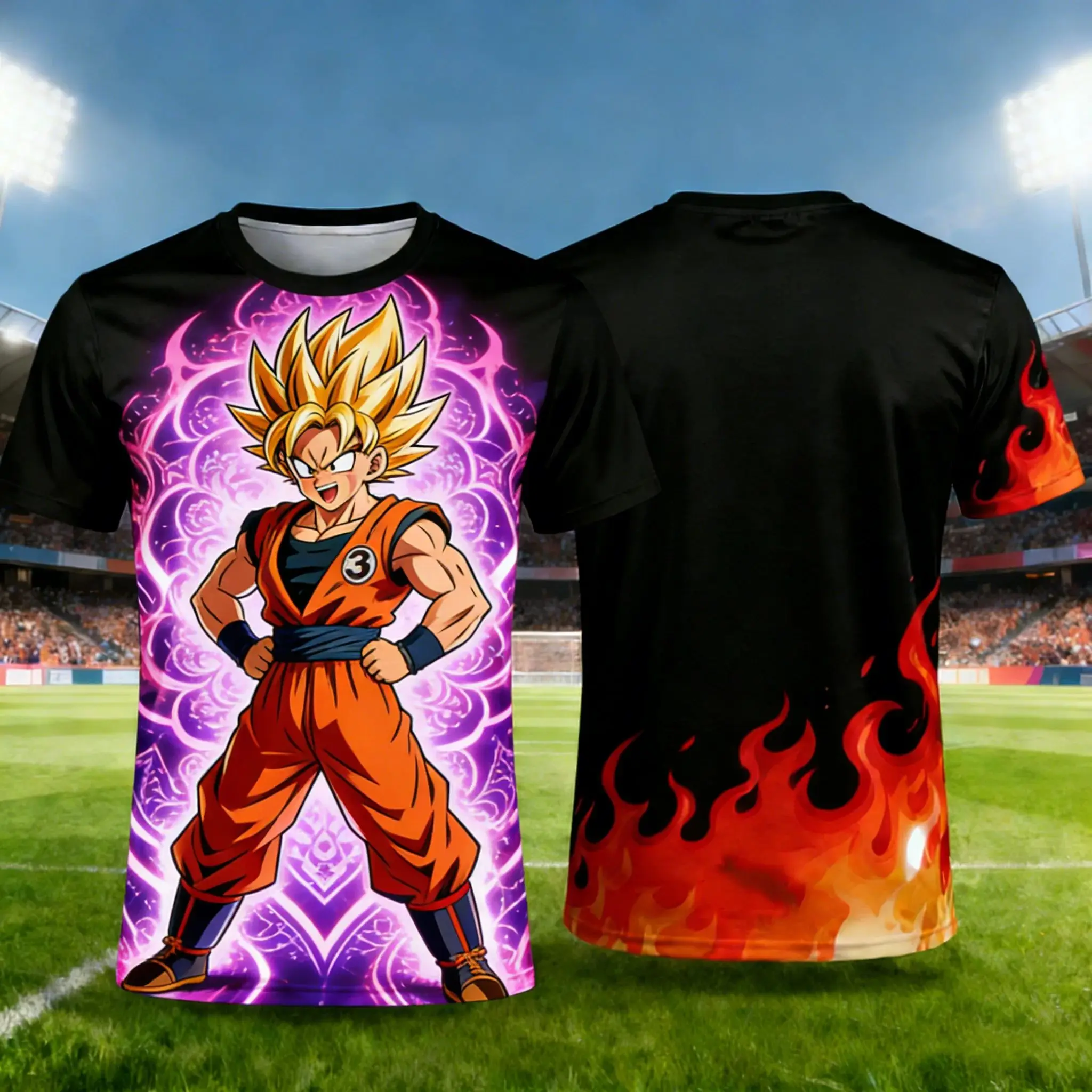 2026 Sommer Dragon Ball T-Shirt 3D-Druck Wukong Comic Locker Sitzend Atmungsaktiv Fitness Streetwear Unisex T-Shirt