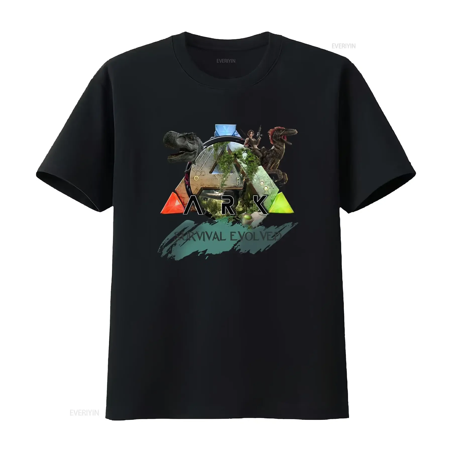T-shirt cool pour hommes Ark Survival Evolved Game Crazy 100 Cotton O Ne vintage lavé confortable et polyvalent vêtements de créateur