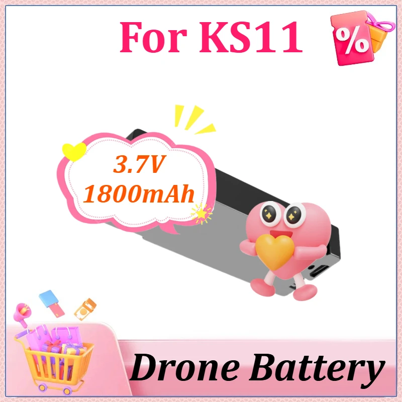 

Newly 3.7V 1800mAh Upgraded For KS11 Drone Accessories Parts Powerful Replacement Batteries High-Capacity Drone Battery