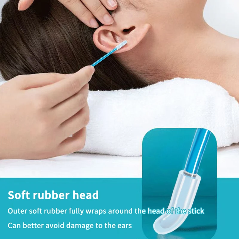 24Pcs/Bag Disposable EarWax Remover Sticky Ear Pick For Kids Olders Adult Ear Cleaner Reusable Adhesive Earpick Ear Care
