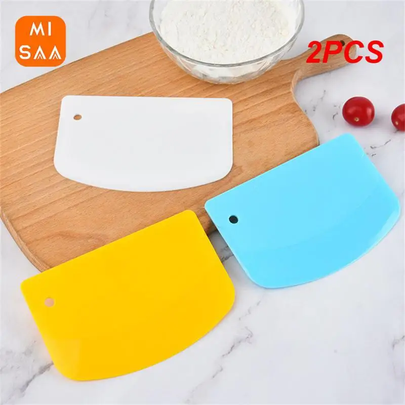 2PCS Dough Scraper Silicone Material Carefully Select Materials Plastic Baked Bread Household Products Cake Cream Spatula