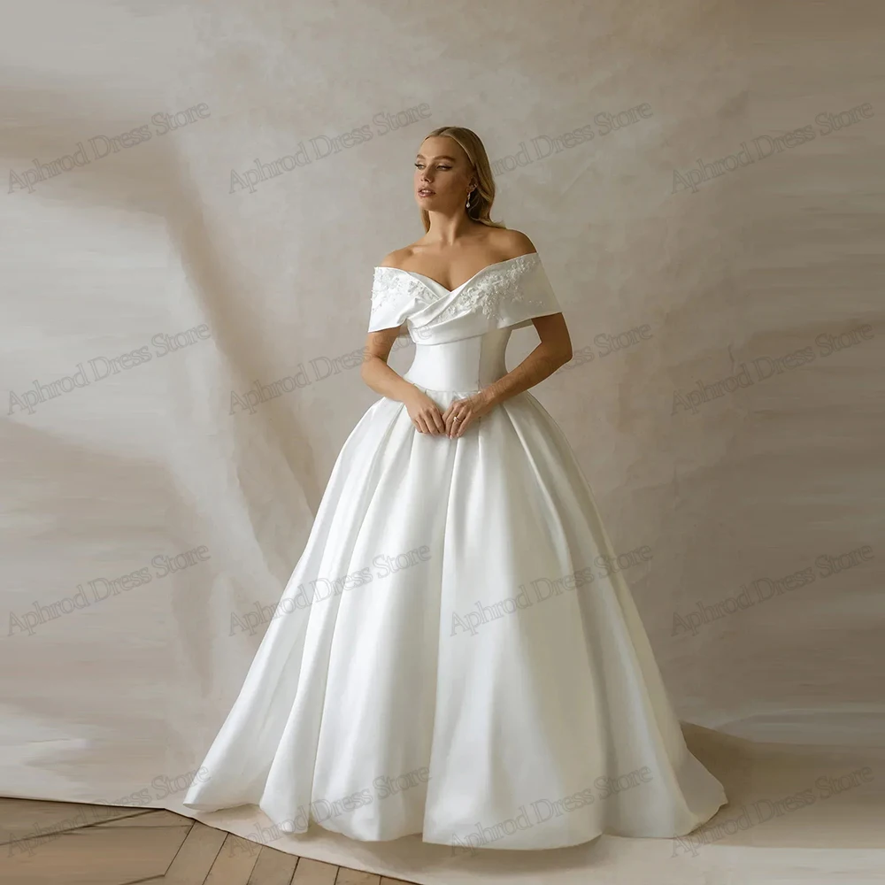 Suknie ślubne w stylu vintage Eleganckie suknie ślubne Z aplikacjami z koralików Klasyczne suknie Odkryte ramiona Vestidos De Novia Szyte na miarę 2026