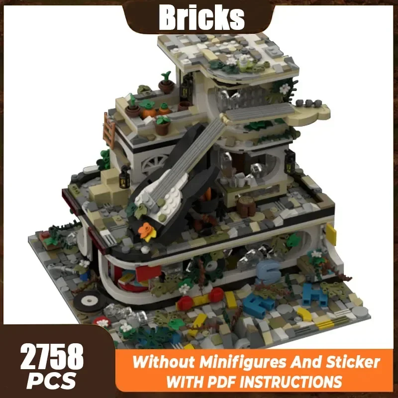 

Moc Building Bricks City Street View Model Music Store Technology Modular Blocks Gifts Toys For Children DIY Sets Assembly