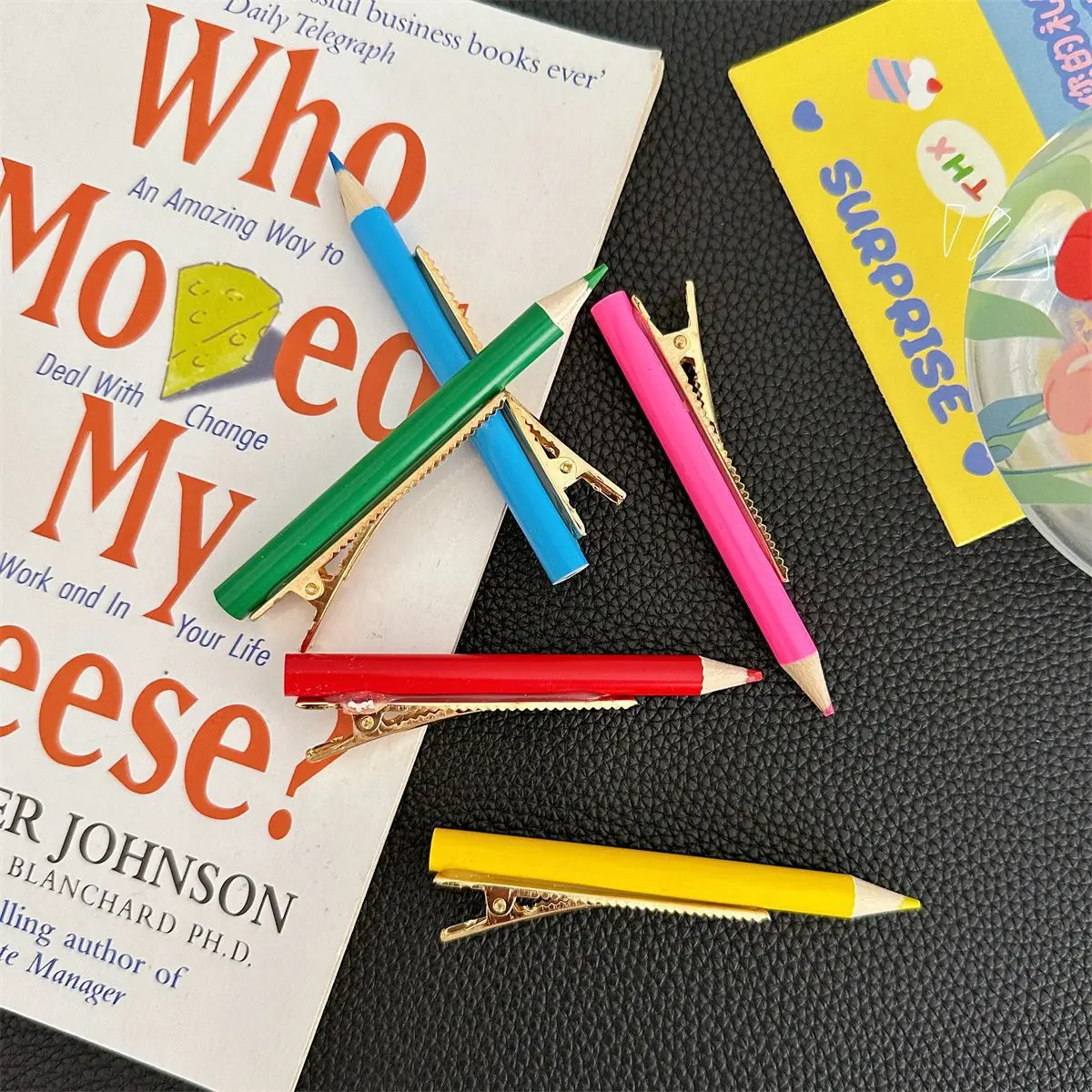 اكسسوارات تصفيف الشعر المشابك النسائية الملونة قلم رصاص مشبك شعر دبوس شعر رائع منقار البط للنساء الحفلات #2