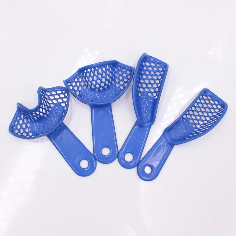 2pcs/Set Dental Impression Trays Plastic-Steel Dental High Temperature Disinfection Oral Hygiene Teeth Holder Materials Dentist