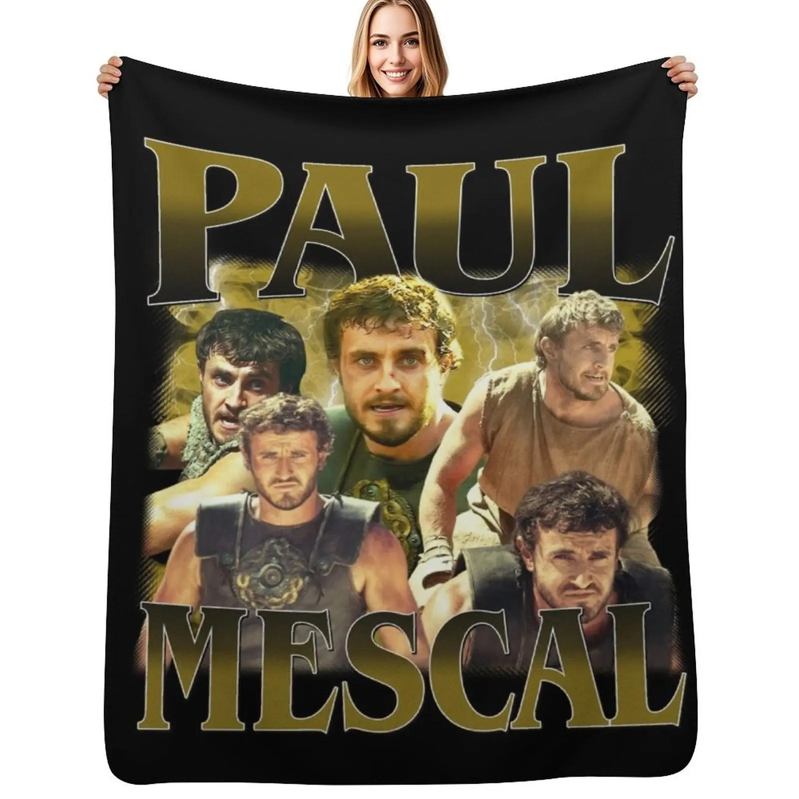 

Retro Paul Mescal Throw Blanket All Season Lightweight Soft Blanket for Bed